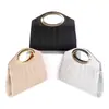 Bolsa de Banquete Portátil Plissada de Celebridade Pronta de Fábrica para Atravessar a Fronteira Bolsa de Vestido de Noiva Romântico para Noite Estilo Europeu e Americano