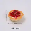 Tarta de Natillas de Cereza Accesorios Hechos a Mano Temática de Comida Kit de Materiales de Piezas Pequeñas de Resina y Pegamento Cremoso Venta al por Mayor
