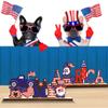 Novos Enfeites de Dia da Independência Americana Decorações de Mesa com Letra Usa Decorações de Festa Americana Enfeites de Mesa de Madeira