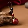 Colgante Llavero Calabaza de Cinabrio, Arena Dorada Púrpura, Colgante para Bolso Año Zodiacal, Suministro para Vendedores Ambulantes, Venta al por Mayor de Joyería, Dropshipping