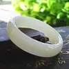 Pulseiras de Jade Sintético Atacado, Pulseiras Largas de Jade Branco Sintético, Pulseiras de Jade de Vidro para Atrações Turísticas, Brindes Promocionais