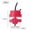 Vaso de Vidrio con Popote de Flor para Mujer, Vaso de Agua de Alta Apariencia, Vaso de Viaje, Taza de Café Linda, Vaso de Agua de Colores para Niños Estudiantes