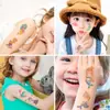 Nuevas Pegatinas de Tatuaje de Dibujos Animados Transfronterizas para Niños Lindo Unicornio Animal Dinosaurio Impermeable Diversión para Fiestas Pegatinas de Tatuaje