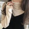 Camisa de Protección Solar de Encaje de Manga Larga, Cuello Alto, Estilo Nuevo de Primavera, Súper Suave para Mujer, Camisa Base de Malla con Cuello en Capas y Encaje