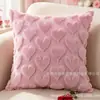 Artículos Spot Transfronterizos Lazo Día de San Valentín Funda de Cojín Forma de Corazón Cojín de Felpa Decoración de Festival Funda de Cojín para Sofá de Sala de Estar