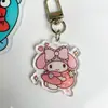 Llavero acrílico Sanrio colgante de pareja de dibujos animados serie Pacha dog llavero lindo colgante de mochila