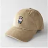Gorra de Béisbol Suave Bordada con Oso de Dibujos Animados de Pana para Hombres y Mujeres, Visera Solar Simple y Versátil, Gorra Pequeña con Visera que Muestra la Cara