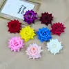 Flor de Rosa de Terciopelo de Tamaño Mediano para Hacer Pasadores para Ropa Tradicional China, Kit de Materiales para Caja de Flores, Rosa Artificial de Terciopelo