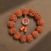 Nepal Carne frita estilo Xizang, jade, pulpa recubierta, diamante, cadena de mano tejida DIY, collar de cuentas budistas, hombres y mujeres, juego de texto en placa