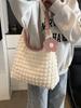 Bolsa de ombro transversal plissada com bolhas da moda 2025, bolsa feminina de design de nicho de alta qualidade, bolsa portátil tipo balde