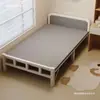 Cama individual, Cama plegable para uso doméstico, Cama pequeña para viviendas de alquiler, Cama para siestas en dormitorios, Cama simple para dormitorio, Cama para adultos, Camas dobles de 1.5 m