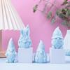 Molde de Silicone de Gnomo Boneco Sem Rosto DIY Resina Epóxi Molde de Gesso Pedra Difusora de Aroma Velho Sem Rosto
