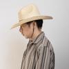 Chapéu de Cowboy de Aba Larga de Palha Tecido à Mão de Cano Alto com Lateral Enrolada, Nova Moda Europeia e Americana para Primavera e Verão, Chapéu de Palha Protetor Solar para Exterior
