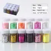 Pó Glitter Laser Glitter Misturado Popular Transfronteiriço 32 Cores Nail Art Frasco de Pó Glitter Atacado Gradiente Céu Estrelado