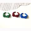Libro Rojo Pequeño Oso de terciopelo azul Klein anillo abierto anillo de felpa blanca material para manualidades venta al por mayor