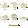 DIY Novo Sinal Decorativo de Madeira com Atmosfera de Halloween Decoração de Parede de Casa Decoração de Feriado Sinal de Madeira Pendurado Pingente