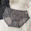 Ropa interior de mujer de satén y encaje, ligeramente madura, pura y sexy, Braguitas de malla ultrafinas con corte que cubren la cadera, Braguitas de cintura media de secado rápido para mujer
