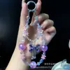 Corrente de Celular com Pingente de Contas Finas Galácticas, Corrente de Celular Floral, Cordão para Capa de Celular de Borboleta de Alta Qualidade Atacado