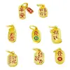 Acessórios para Joias DIY com Símbolos de Boa Sorte, Gato com Pata e Pingente de Lingote em Ouro de Areia Estilo Antigo, Banhado a Ouro Cobre, Novo Estilo Chinês, Design Personalizado