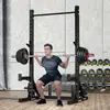 Yulong Barra Paralela Única para Barra Fixa Suporte de Cama para Levantamento de Peso Banco Multifuncional para Agachamento e Supino Rack Equipamento de Fitness Integrado