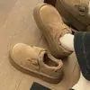 Zapatos slip-on estilo Birkenstock de suela gruesa, que aumentan la altura, forrados de felpa, zapatos de algodón afelpado, zapatos para mujer, nuevas botas de nieve de invierno 2026, mocasines