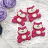Serie Oso Fresa de Dibujos Animados Accesorios de Resina diy Accesorios para Carcasa de Teléfono Caja de Almacenamiento Pegatinas para Refrigerador Accesorios para el Cabello Venta al por Mayor
