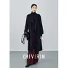 Abrigo de Lana Rojo de Alta Gama de Longitud Media para Mujer Nuevo Estilo Otoño e Invierno 2026 Abrigo Elegante Adelgazante de Lana Doble Cara con Cintura