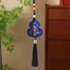 Saquinho em Forma de Cabaça com Bordado Tradicional Chinês, um Amuleto de Saúde e Bênção, um Talismã da Sorte para Celulares e Carros, um Ornamento Pendente de Paz e Fortuna