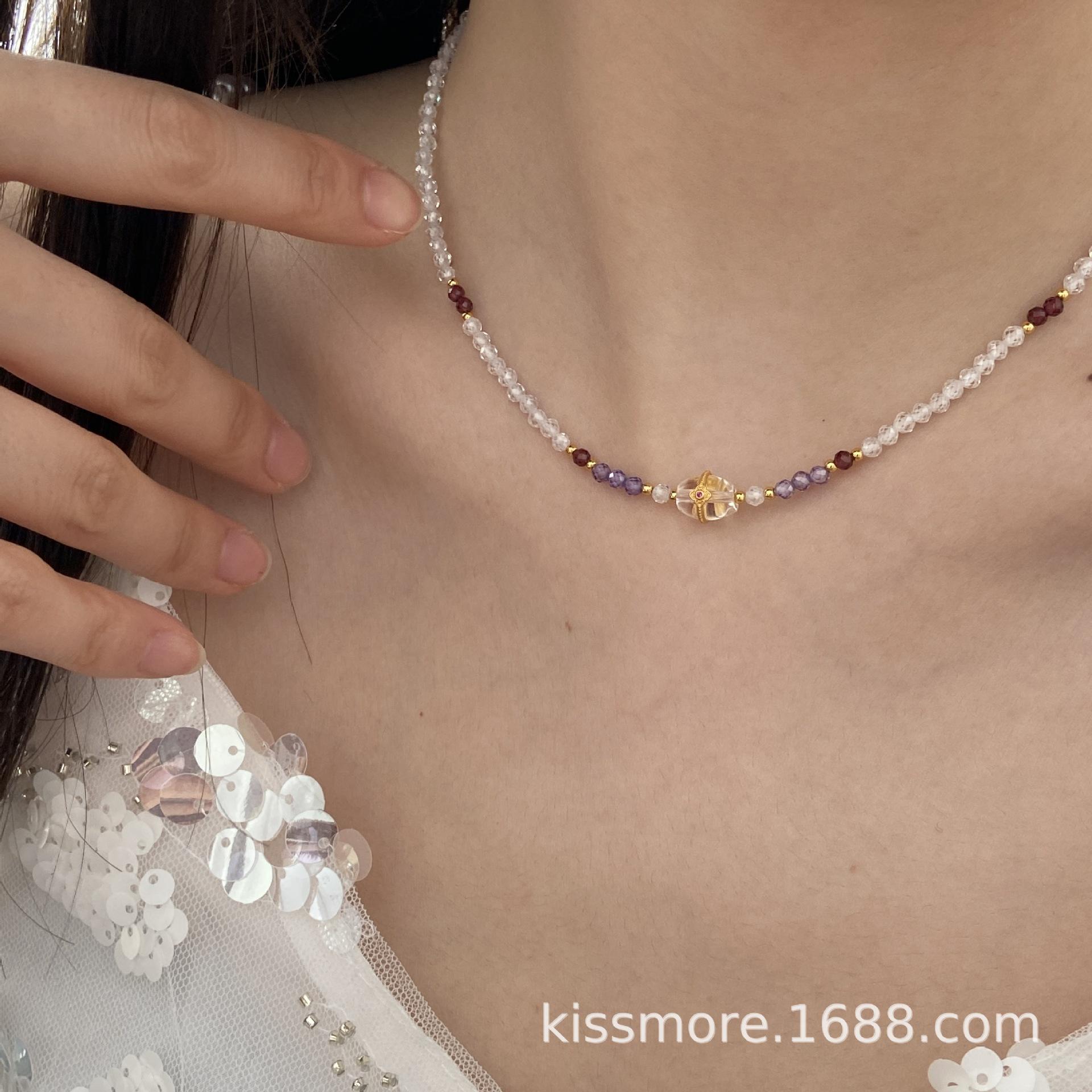 纯银镀金白水晶桶珠尖晶项链15.jpg