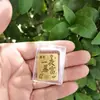 Oro Puro 999 Pegatina de Oro para Teléfono 2mg Paz y Alegría Dios de la Riqueza con Adhesivo Trasero Pequeño Regalo para Atraer Tráfico Fabricante Mayorista