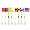 Asta de Bandera para Green de Golf 1 Sección/2 Secciones Desmontable Combinación Asta de Bandera Suministros de Práctica para Campo Marca de Bandera Juego de Copa para Hoyo