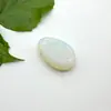 Pingente Gota d'Água Estilo Europeu e Americano Cristal Natural Ágata Pedra Bruta Oval 2,0mm Furo Lateral Colar Pingente DIY Jade