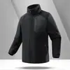 Chaqueta polar unisex en color azul oscuro, gris oscuro, verde militar, color caramelo, negro para invierno, primavera y otoño