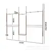 Estante de Acero Inoxidable para Montar en la Pared, Perchero, Estante de Exhibición, Montado en la Pared para Tienda de Ropa, Uso Doméstico Simple Moderno