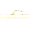 Cadena de Cuentas Redondas Más Vendida de Amazon, Chapada en Oro de 24 Quilates, Apilable, Alta Retención del Color, Accesorios de Playa para Verano, Joyería al por Mayor de Fábrica