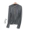 Suéter Gola Polo Fino Casual Temperamento Feminino Outono e Inverno Slim Fit Suéter Básico Meio Aberto Suéter de Lã