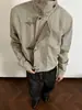 Chaqueta de solapa con hebilla de avión desgastada estilo americano para hombres y mujeres, adecuada para primavera y otoño, abrigo casual de trabajo vintage retro americano
