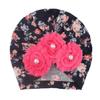 Chapéu de Bebê Novo Estilo Europeu e Americano com Contas de Girassol, Chapéu Infantil Macio Estampado, Gorro Infantil Fino
