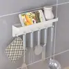 Prateleira de armazenamento de cozinha sem furos, prateleira de armazenamento de banheiro, porta-chaves de trás de porta, cabide de roupas, prateleira de armazenamento de itens pequenos