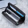 Bolsa de Mão em Lona Carteira Longa com Zíper Masculina Grande Capacidade Casual Porta-Moedas Masculino Bolsa para Celular Item em Estoque Venda por Atacado