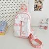 Bolso de Pecho con Graffiti de Tinta a la Moda Estilo Japonés Ins Simple Versátil Gran Capacidad Estilo Fresco para Niña Bolso Cruzado de un Hombro Moderno