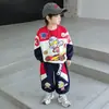 Roupas do Ultraman Meninos Primavera 2026 Novo Conjunto Infantil Primavera e Outono Moletom para Bebês Estilo Coreano Street Cool Roupas Infantis