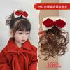 Horquilla para el pelo con lazo rojo para niña, accesorio para el pelo de Año Nuevo, estilo chino, de felpa, para el día de Año Nuevo