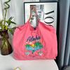 Mismo Estilo de Celebridad de Internet Verano Estilo Japonés Cadena de Bolas Bolso de Compras Bordado Moda Femenina Nicho Gran Capacidad Bolso de Hombro