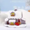 Micro Paisagem Urso Papai Noel Fofo Cena de Neve DIY Acessórios de Decoração Bola de Cristal Pequenos Enfeites de Mesa