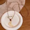 Collar Trenzado de Cuerda con Perlas de Piedra Natural para Mujer, Cadena para Clavícula de Piedra Ojo de Tigre Estilo Chino Nuevo Vintage, Accesorio Largo Colgante para el Cuello con Manchas