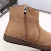 2025 Nuevo Invierno Dos Algodones Terciopelo Corto Zapatos para Niños Estilo Coreano Botas de Cuero para Niñas Botines Cortos para Niños Botas de Media Caña 5042
