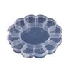 Caja de almacenamiento de plástico transparente con 13 compartimentos para bisutería infantil de girasol, linda arcilla blanda separada