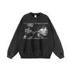 Marca de moda europea y americana sudadera con capucha hip-hop para hombre antiguo sudadera con capucha hiphop juvenil vintage estampada holgada de algodón
