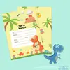 Zz022 Carta de Invitación Temática Invitación Dinosaurio Niño Festival Cumpleaños Carta de Invitación Positiva